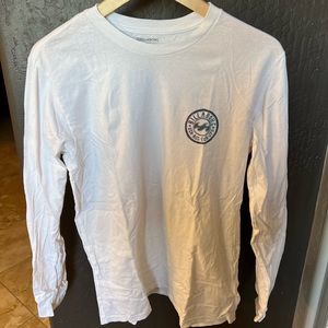 Billabong White Blue Longsleeve Logo Tee